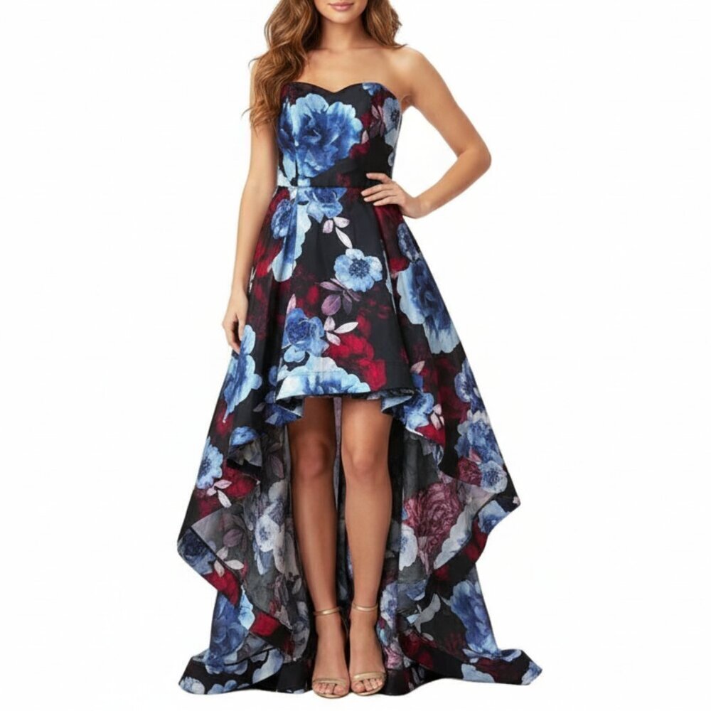 NEW Speechless Floral Strapless High Low Gown Sz. 11